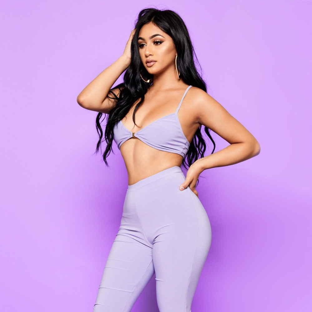 Lilac Bra Top w/ frontal clasp